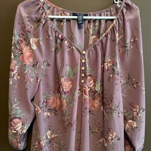 Chaps Floral Blouse